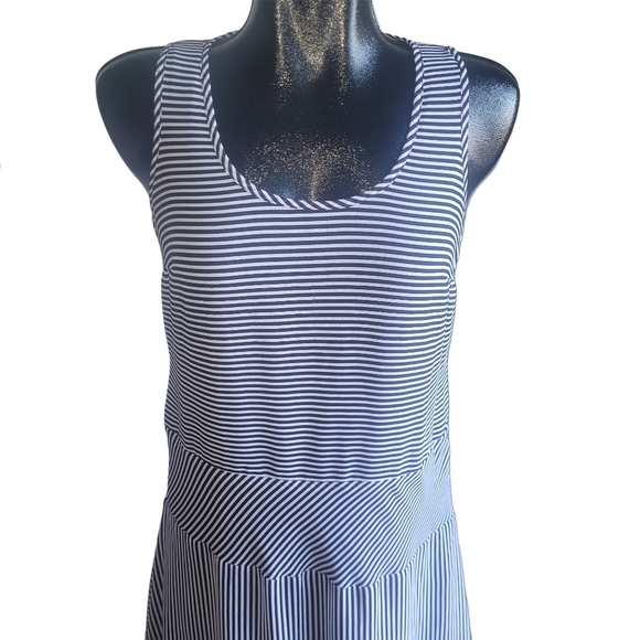 Michael Kors Black and White Striped Sleeveless  Dress 6 - Picture 2 of 7